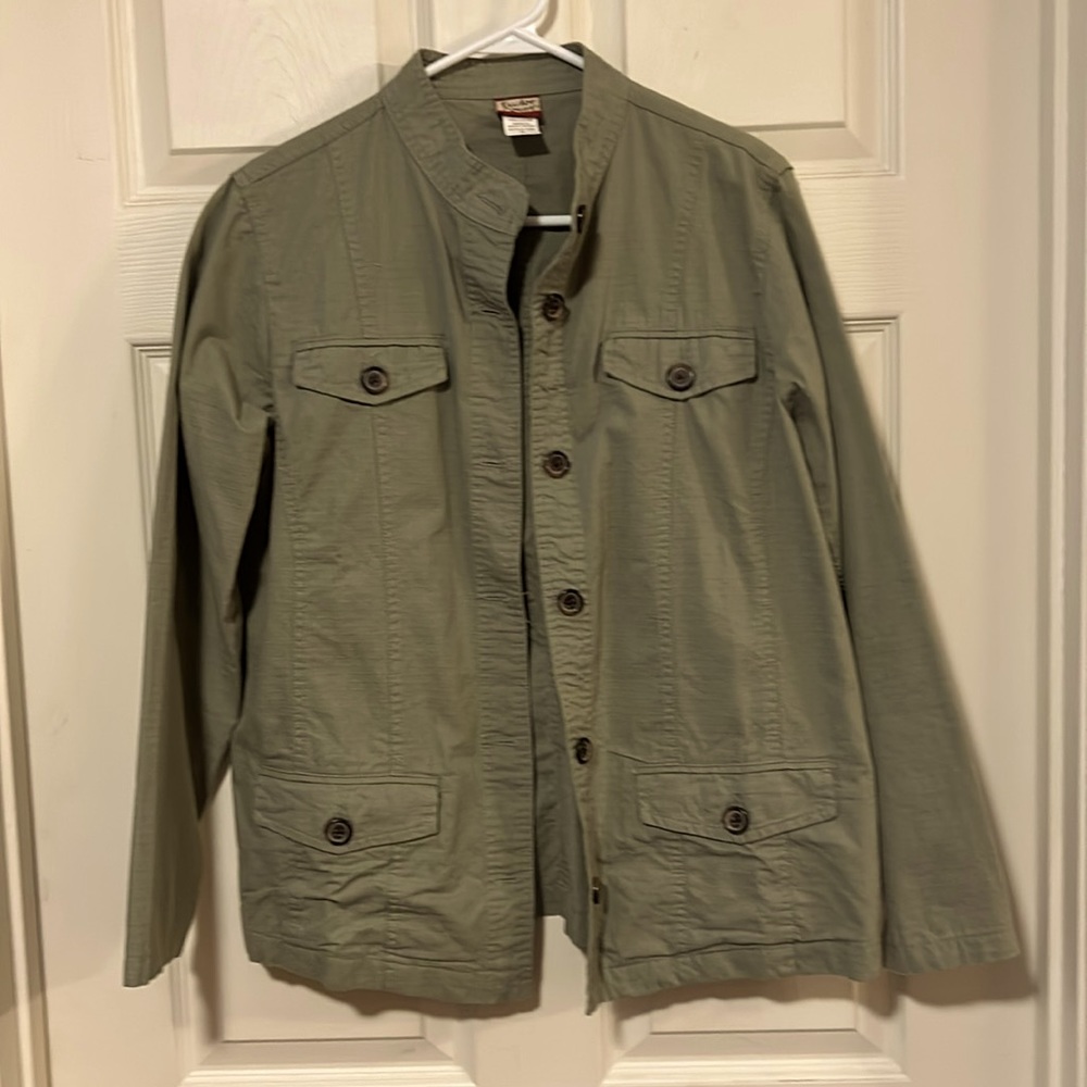Casual semi fitted Jacket Size M Light Green Women’s